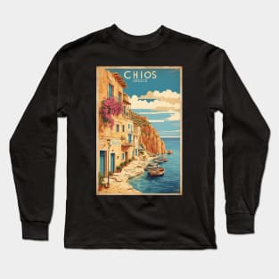 Chios Greece Vintage Tourism Travel Long Sleeve T-Shirt